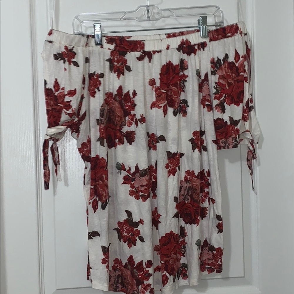 Off the shoulder floral top